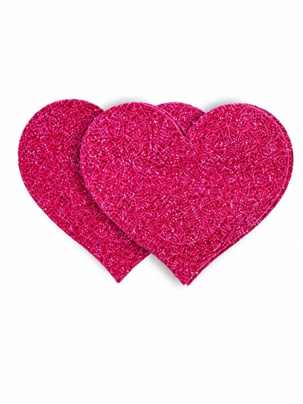 Hot Pink Glitter Heart Nipple Covers Festival Rave Pasties